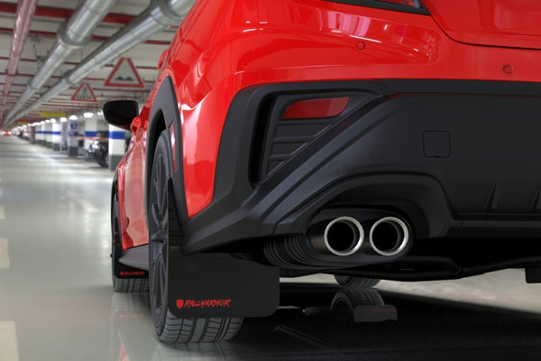 Rally Armor 22-25 Subaru WRX Black UR Mud Flap Altered Font Met. Blk Logo - Bull Strap