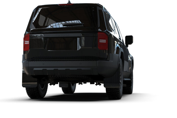 Rally Armor 22-25 Toyota Land Cruiser Black UR Mud Flap Metallic Black Logo - Bull Strap