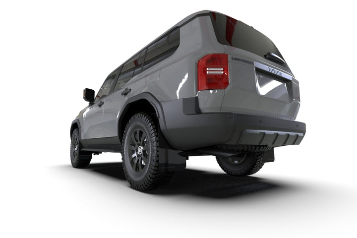 Rally Armor 22-25 Toyota Land Cruiser Black UR Mud Flap Metallic Black Logo - Bull Strap