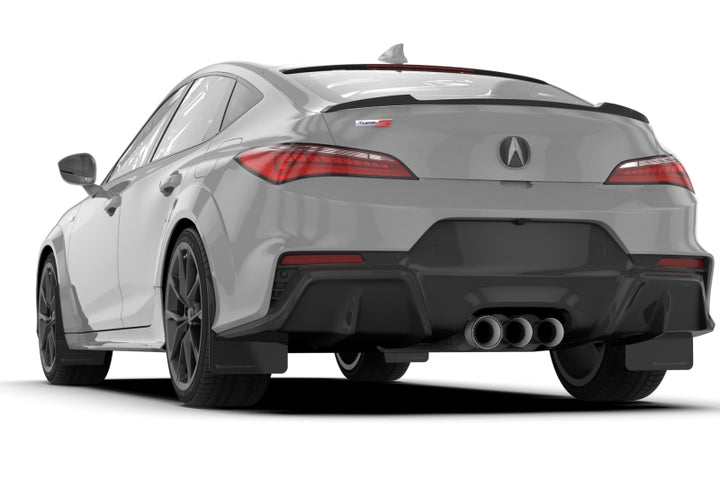 Rally Armor 23-25 Acura Integra A-Spec Black UR Mud Flap W/Red Logo (No Drilling Req.) - Bull Strap