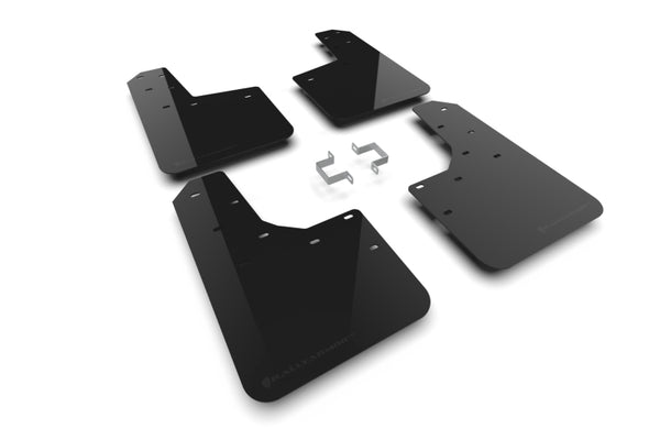 Rally Armor 23-25 Ford Ranger Raptor Black UR Mud Flap Metallic Black Logo - Bull Strap