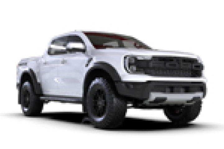 Rally Armor 23-25 Ford Ranger Raptor Black UR Mud Flap Metallic Black Logo - Bull Strap