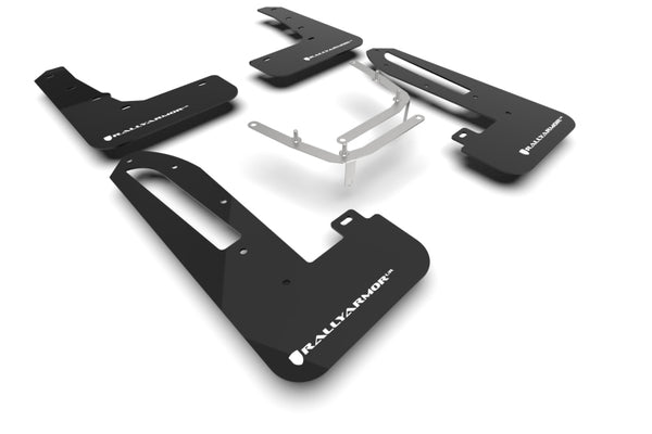 Rally Armor 23-25 Honda Civic Type R Black Mud Flap White Logo - Bull Strap