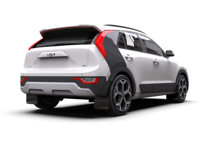 Rally Armor 23-25 Kia Niro SG2 Black UR Mud Flap Dark Grey Logo - Bull Strap