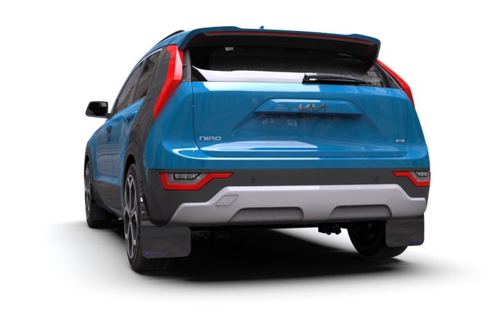 Rally Armor 23-25 Kia Niro SG2 Black UR Mud Flap Dark Grey Logo - Bull Strap