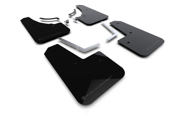 Rally Armor 23-25 Mazda CX-50 (Will Not Fit CX-5) Black UR Mud Flap W/Grey Logo - Bull Strap