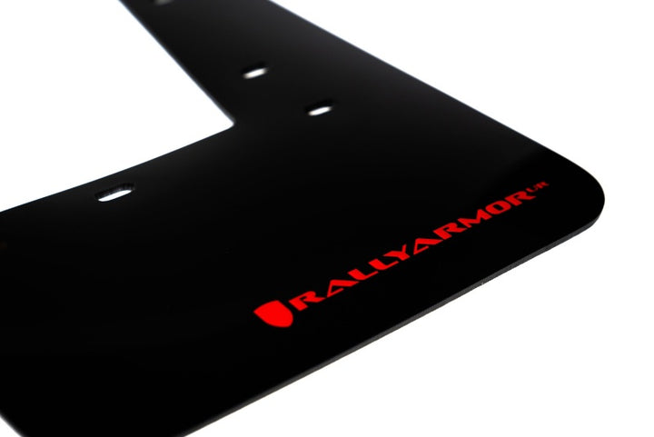 Rally Armor 23-25 Toyota GR Corolla Black UR Mud Flap w/Red Logo - Bull Strap