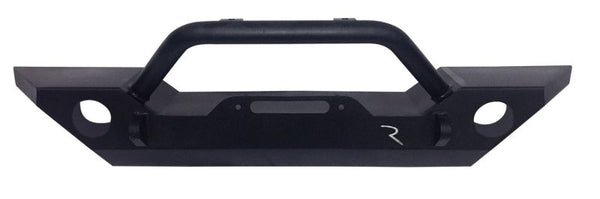 Rampage 07-22 Jeep Wrangler JL/JK & 20-22 Gladiator JT Rock Rage Front Bumper - Black - Bull Strap