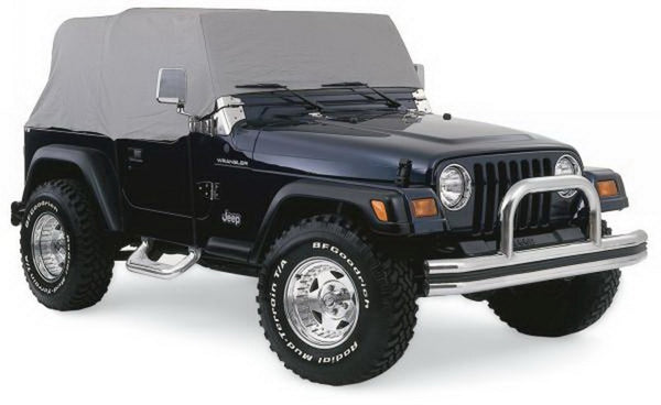 Rampage 1976-1983 Jeep CJ5 Cap Cover 4 Layer - Grey - Bull Strap