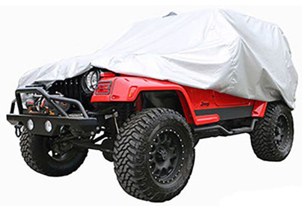 Rampage 1976-1983 Jeep CJ5 Car Cover 4 Layer - Grey - Bull Strap
