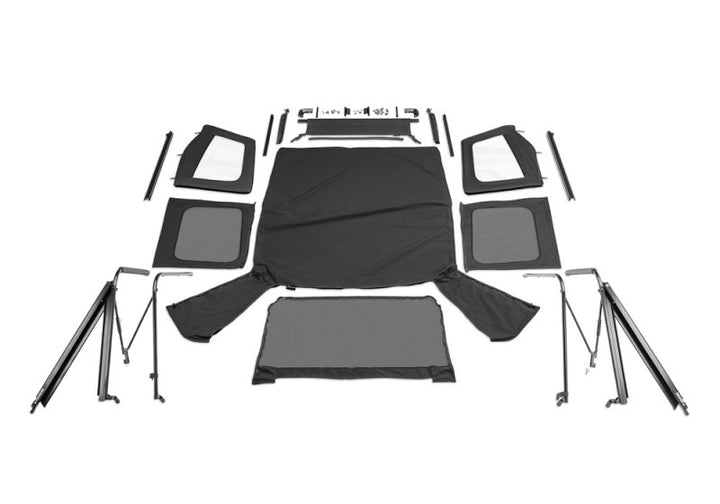 Rampage 1976-1983 Jeep CJ5 Complete Top - Black Denim - Bull Strap