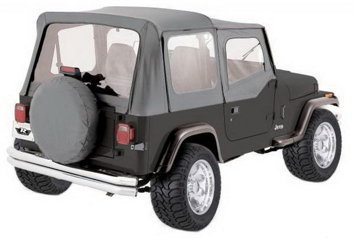 Rampage 1976-1983 Jeep CJ5 Complete Top - Grey Denim - Bull Strap