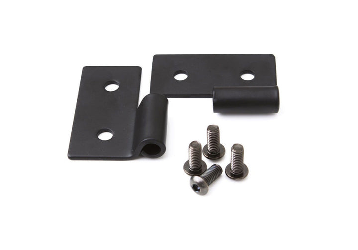 Rampage 1976-1983 Jeep CJ5 Lower Door Hinge Brackets - Black - Bull Strap