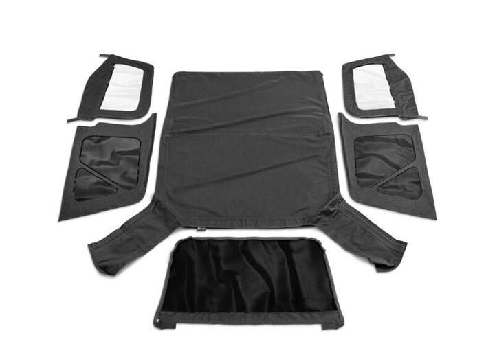 Rampage 1997-2006 Jeep Wrangler(TJ) OEM Replacement Top - Black Denim - Bull Strap