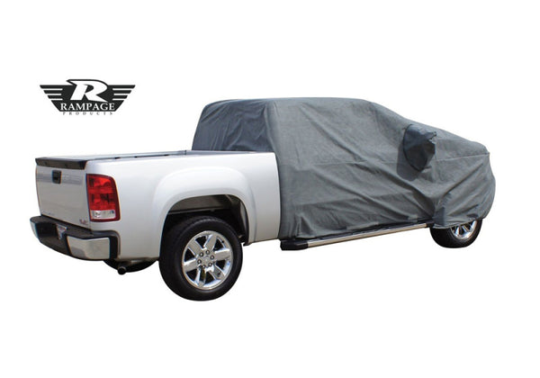 Rampage 1999-2019 Universal Easyfit Truck Cover 4 Layer - Grey - Bull Strap