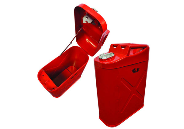 Rampage 1999-2019 Universal Trail Can Storage Box - Red - Bull Strap