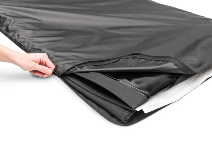 Rampage 2004-2006 Jeep Wrangler(TJ) LJ Unlimited Frameless Soft Top Kit - Black Diamond - Bull Strap