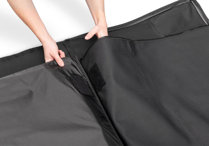 Rampage 2004-2006 Jeep Wrangler(TJ) LJ Unlimited Frameless Soft Top Kit - Black Diamond - Bull Strap