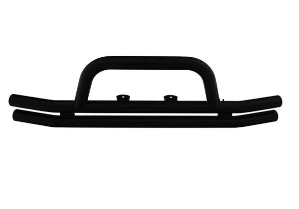 Rampage 2007-2018 Jeep Wrangler(JK) Double Tube Bumper Front - Black - Bull Strap