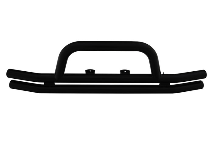 Rampage 2007-2018 Jeep Wrangler(JK) Double Tube Bumper Front - Black - Bull Strap