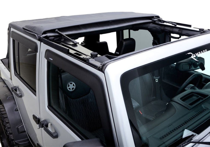 Rampage 2007-2018 Jeep Wrangler(JK) Unlimited Trailview Fastback - Black Diamond - Bull Strap