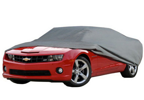 Rampage 2010-2019 Chevy Camaro Car Cover - Grey - Bull Strap