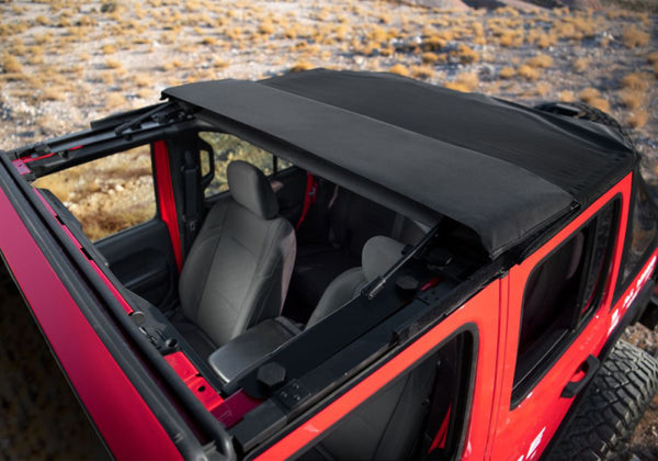 Rampage 2018-2021 Jeep Wrangler JL 4-Door Trailview Fastback - Black Diamond - Bull Strap