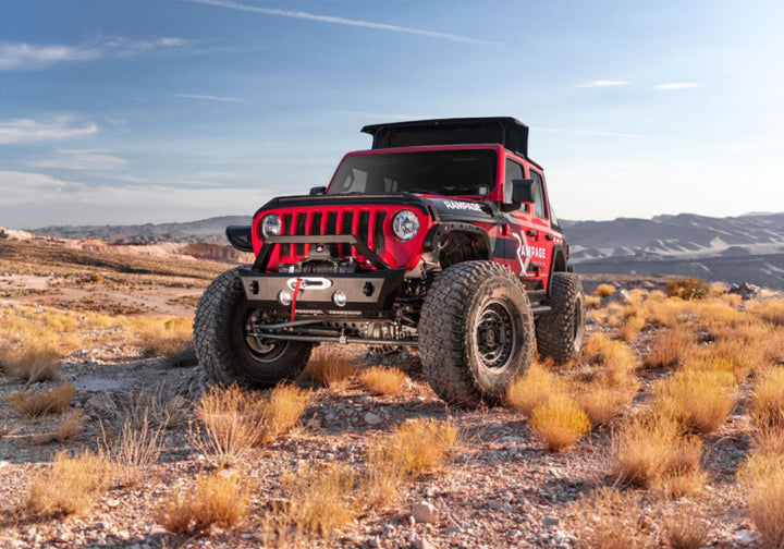 Rampage 2018-2021 Jeep Wrangler JL 4-Door Trailview Fastback - Black Diamond - Bull Strap