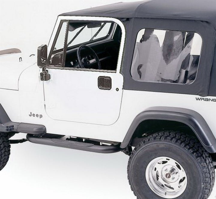 Rampage 86-95 Jeep Wrangler CJ7/YJ Complete Top - Black Diamond - Bull Strap
