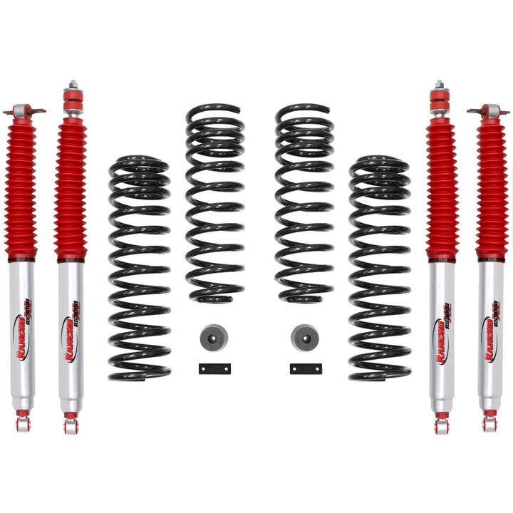 Rancho 07-17 Jeep Wrangler Front and Rear Suspension System - Master Part Number / One Box - Bull Strap