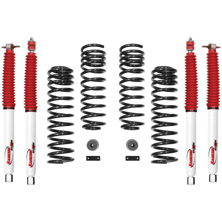 Rancho 07-17 Jeep Wrangler Front and Rear Suspension System - Master Part Number / One Box - Bull Strap