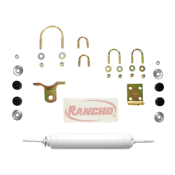 Rancho 59-66 Jeep CJ3 Front Steering Stabilizer Kit - Bull Strap
