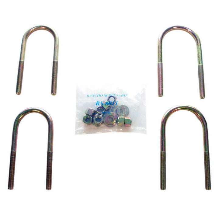 Rancho 87-95 Jeep Wrangler Front U-Bolt Kit - Bull Strap