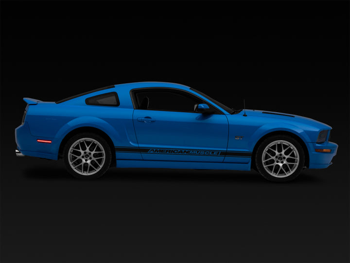 Raxiom 05-09 Ford Mustang Axial Series LED Side Markers (Smoked) - Bull Strap