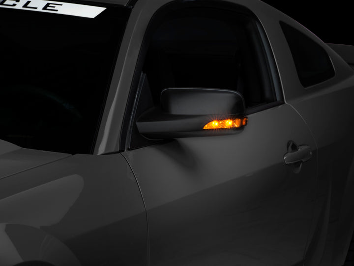 Raxiom 05-09 Ford Mustang Directional Sideview Mirrors - Bull Strap
