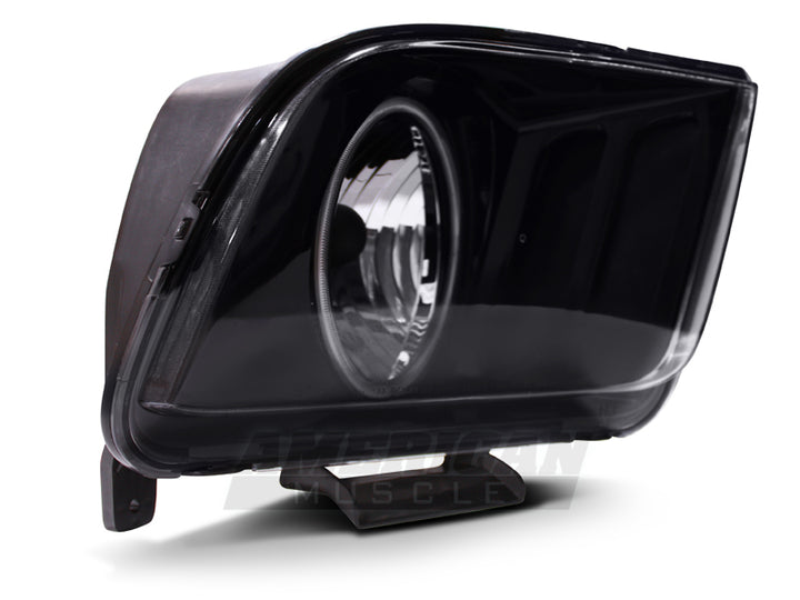 Raxiom 05-09 Ford Mustang GT V6 Axial Series CCFL Halo Projector Headlight- Blk Housing (Smkd Lens) - Bull Strap