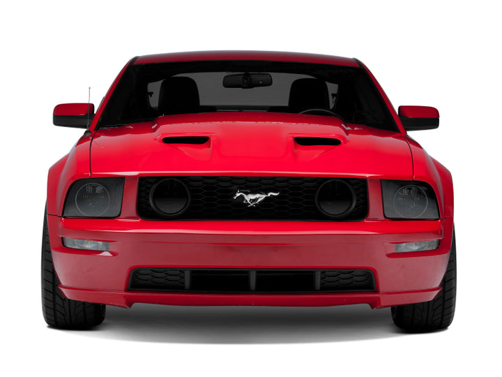 Raxiom 05-09 Ford Mustang GT V6 Axial Series CCFL Halo Projector Headlight- Blk Housing (Smkd Lens) - Bull Strap
