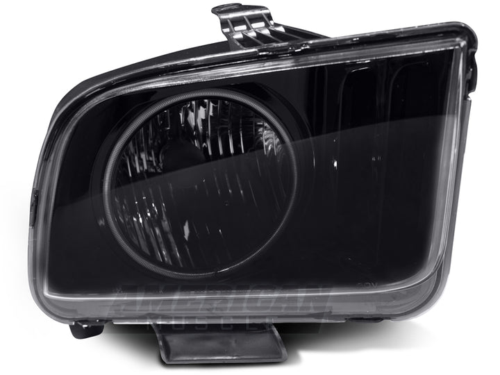 Raxiom 05-09 Ford Mustang GT V6 Axial Series CCFL Halo Projector Headlight- Blk Housing (Smkd Lens) - Bull Strap