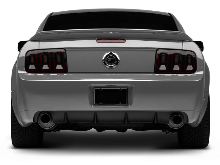 Raxiom 05-09 Ford Mustang Gen5 Tail Lights- Black Housing (Smoked Lens) - Bull Strap