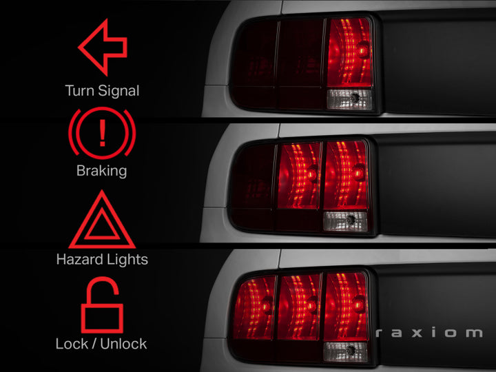 Raxiom 05-09 Ford Mustang Sequential Tail Light Kit (Plug-and-Play) - Bull Strap