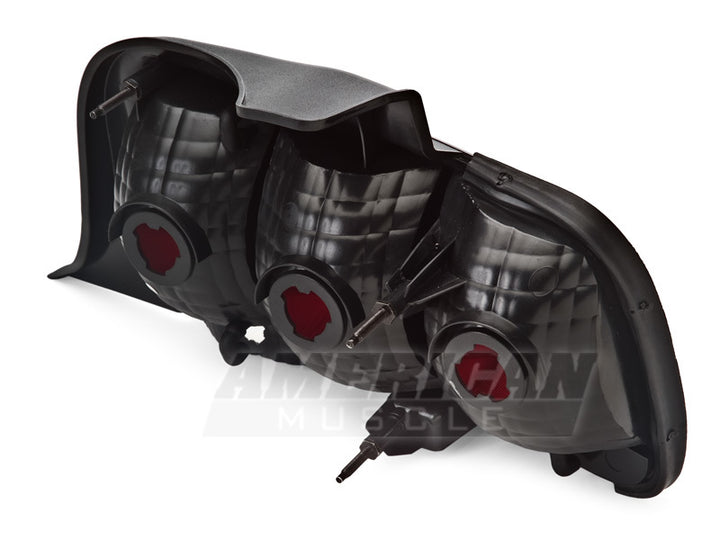 Raxiom 05-09 Ford Mustang Tail Lights- Black Housing (Smoked Lens) - Bull Strap