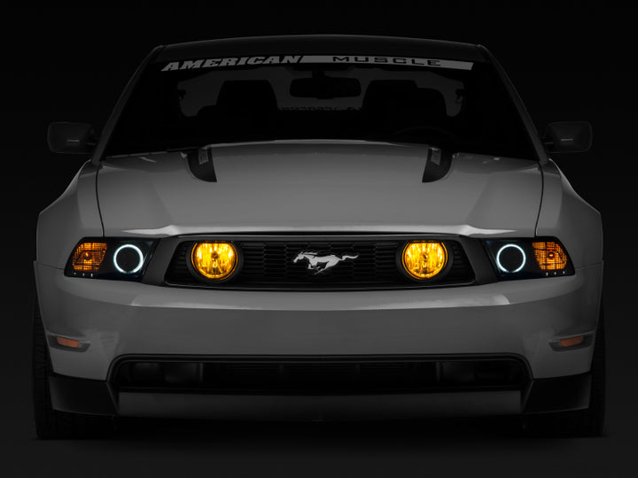 Raxiom 05-12 Ford Mustang GT Fog Lights Yellow - Bull Strap