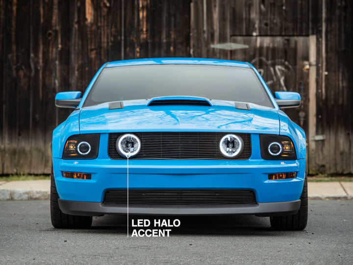 Raxiom 05-12 Ford Mustang GT LED Halo Fog Lights (Chrome) - Bull Strap