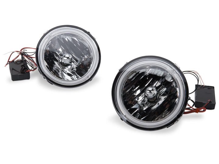Raxiom 05-12 Ford Mustang GT LED Halo Fog Lights (Chrome) - Bull Strap