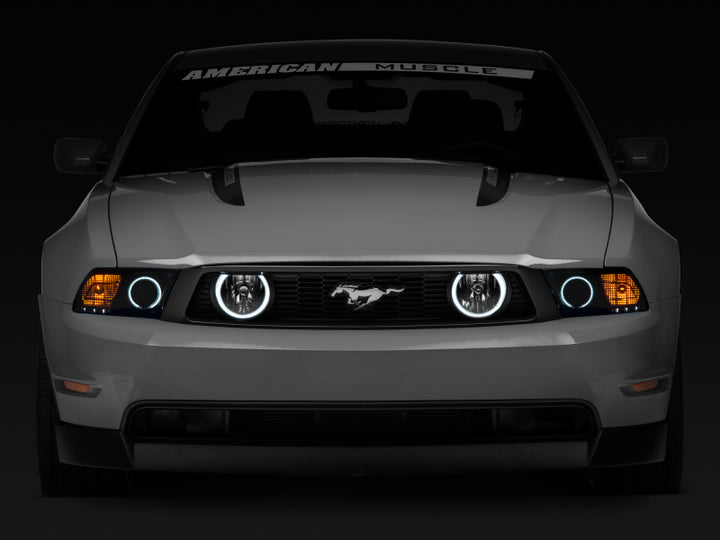 Raxiom 05-12 Ford Mustang GT LED Halo Fog Lights (Chrome) - Bull Strap