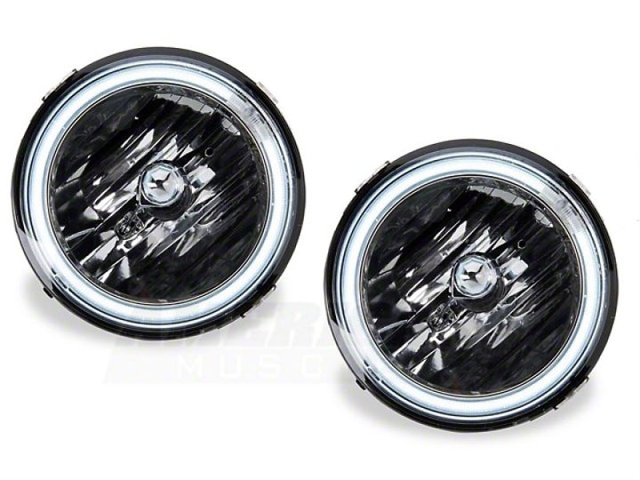 Raxiom 05-12 Ford Mustang GT LED Halo Fog Lights (Chrome) - Bull Strap