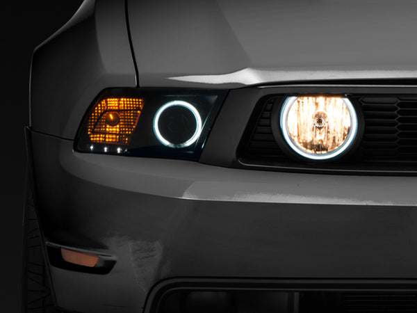 Raxiom 05-12 Ford Mustang GT LED Halo Fog Lights (Smoked) - Bull Strap