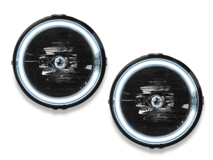 Raxiom 05-12 Ford Mustang GT LED Halo Fog Lights (Smoked) - Bull Strap