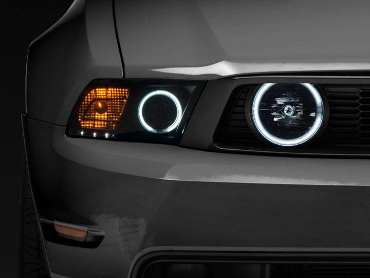 Raxiom 05-12 Ford Mustang GT LED Halo Fog Lights (Smoked) - Bull Strap