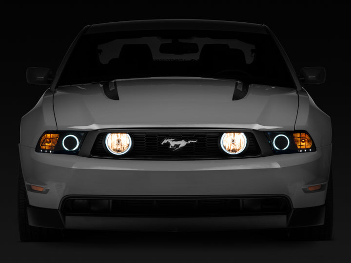 Raxiom 05-12 Ford Mustang GT LED Halo Fog Lights (Smoked) - Bull Strap
